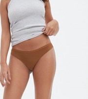 New Look Nude Cinnamon Lace Back Seamless Thong